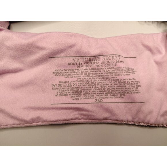 Victoria's Secret 38D Lace Bras Set Of 2 Black & Pink With Underwire Support - Picture 3 of 8